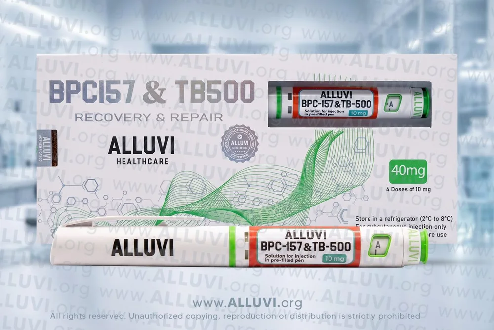 Alluvi BPC-157 & TB-500 40mg (R&D Only) — official product packaging