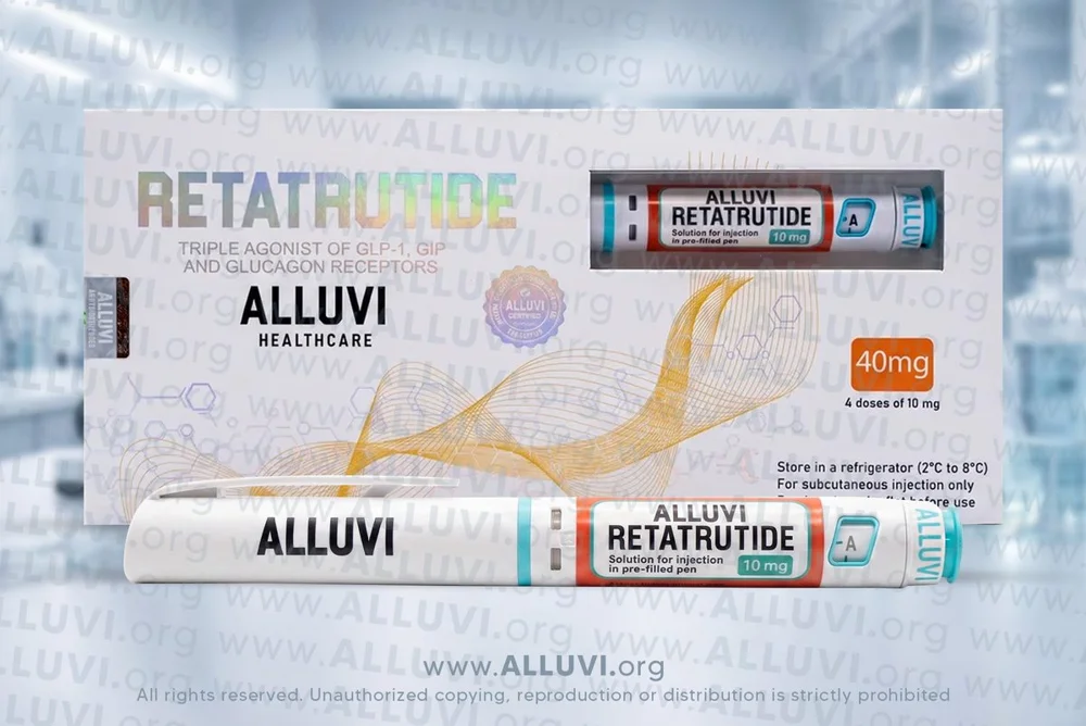 Alluvi Retatrutide 40mg (R&D Only) — official product packaging