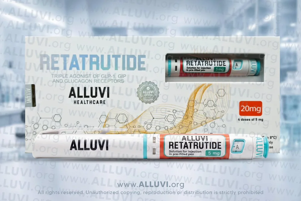 Alluvi Retatrutide 20mg (R&D Only) — official product packaging