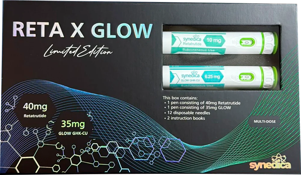 Synedica RETA X GLOW — official product packaging