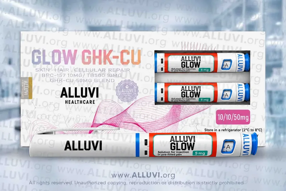 Alluvi Glow 70mg (R&D Only) — official product packaging