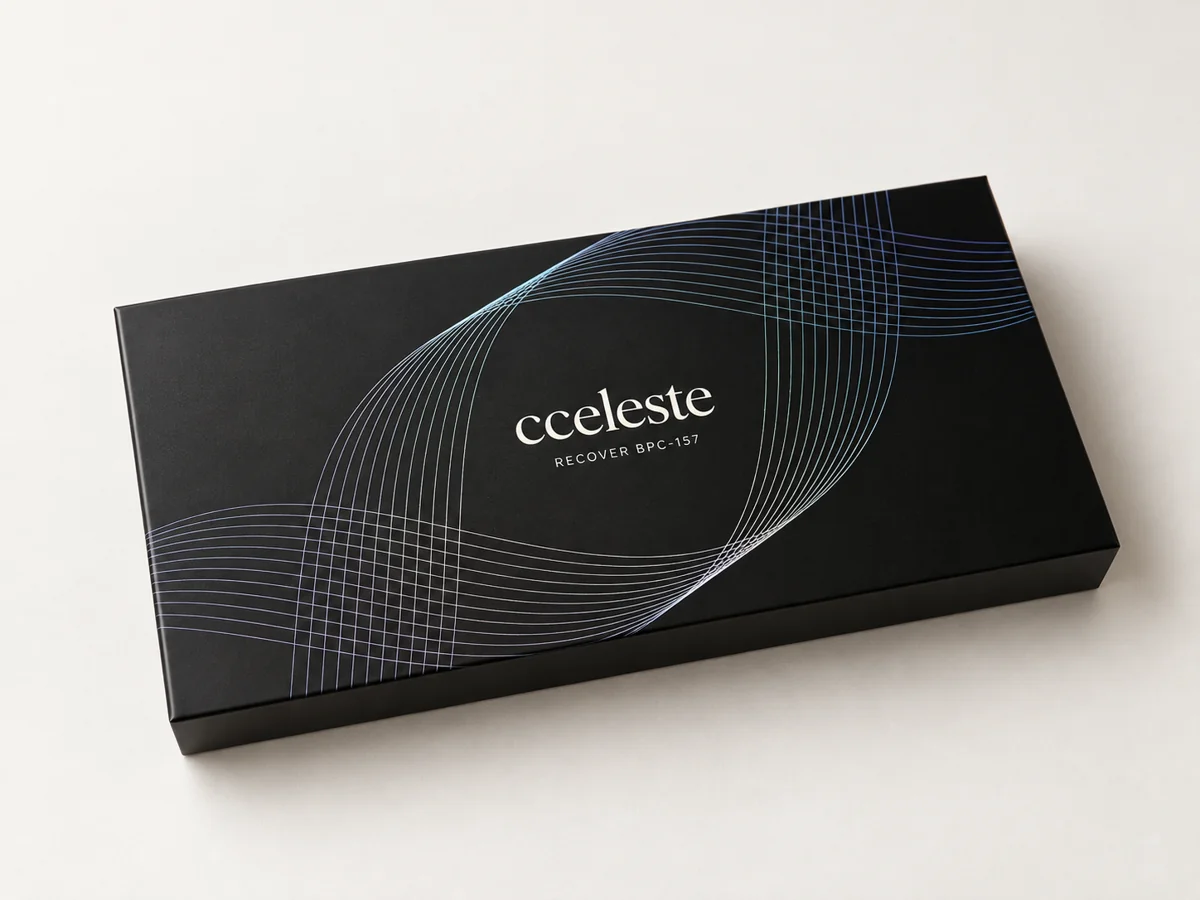 Cceleste BPC-157 · Research pen — official product packaging